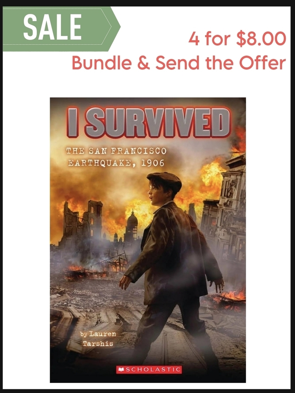 Scholastic I Survived — Fiery Orange and Brown Cover